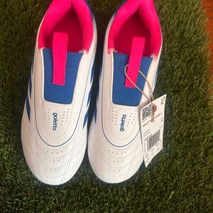 Adidas Kids Goletto Soccer Cleats - White, Blue, Pink